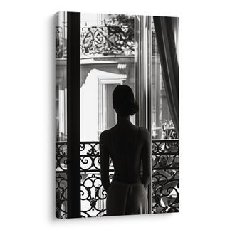 OBRAZ SILUETA U OKNA - OBRAZY ŽENY - OBRAZY