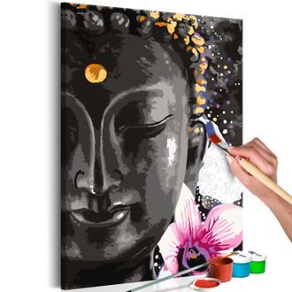 Obraz malování podle čísel Buddha s květem - Buddha and Flower