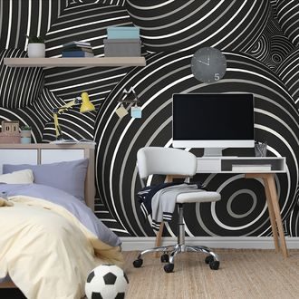 SAMOLEPÍCÍ TAPETA ČERNOBÍLÉ KULIČKY - SAMOLEPÍCÍ TAPETY - TAPETY