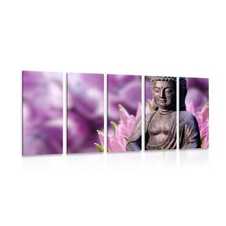 5-DÍLNÝ OBRAZ KLIDNÝ BUDHA - OBRAZY FENG SHUI - OBRAZY