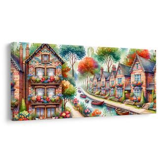 OBRAZ ULICE S KVĚTINAMI - OBRAZY MĚSTA - OBRAZY