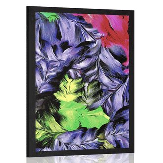 POSTER RETRO STROKES OF FLOWERS - ABSTRACT AND PATTERNED - POSTERS