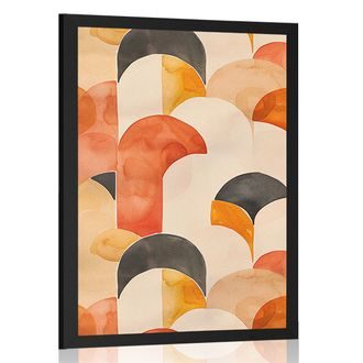 POSTER MODERNE MUSTER PEACH FUZZ - ABSTRAKTE FORMEN - POSTER