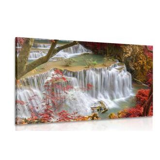 CANVAS PRINT FOREST WATERFALL - PICTURES WATERFALL - PICTURES