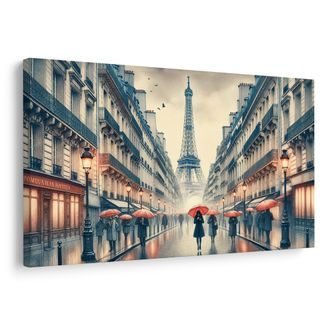 OBRAZ PAŘÍŽ V DEŠTIVÉM DNI - OBRAZY MĚSTA - OBRAZY