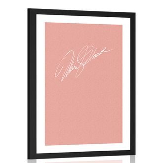 AFFICHE AVEC MONTURE LA SIGNATURE DE MARILYN MONROE - DE NOTRE ATELIER - AFFICHES