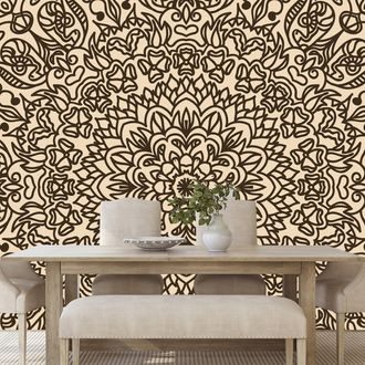 SELF ADHESIVE WALLPAPER ORNAMENT WITH A FLORAL THEME - SELF-ADHESIVE WALLPAPERS - WALLPAPERS