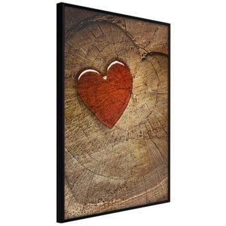 Plakát srdce na pni - Carved Heart