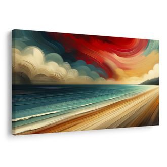 OBRAZ PÍSČITÉ PLÁŽE A MODRÝCH VLN - OBRAZY MOŘE A PLÁŽ - OBRAZY