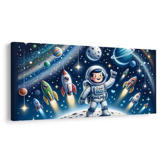 OBRAZ DOBRODRUŽSTVÍ V GALAXII MALÉHO HRDINY - DĚTSKÉ OBRAZY VESMÍR - OBRAZY