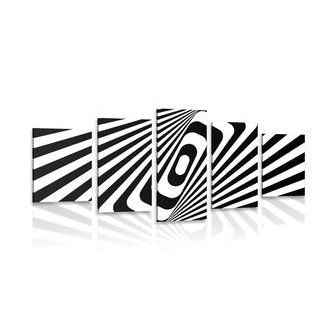 5-DÍLNÝ OBRAZ ČERNOBÍLÁ ILUZE - ČERNOBÍLÉ OBRAZY - OBRAZY