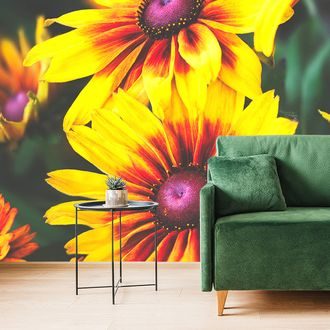 SELF ADHESIVE WALL MURAL TWO-COLOR FLOWERS - SELF-ADHESIVE WALLPAPERS - WALLPAPERS