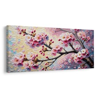 WANDBILD BLÜHENDER KIRSCHZWEIG - BILDER BLUMEN - BILDER