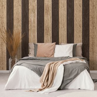SELF ADHESIVE WALLPAPER WITH A TWO-TONE WOOD IMITATION - WALLPAPERS - 🔥 TOTAL SALE 🔥