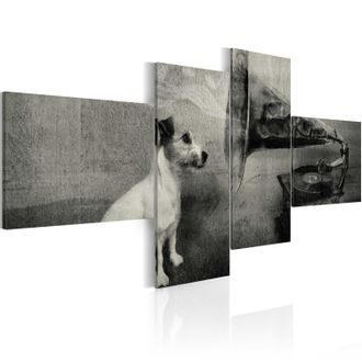 Slika - A gramophone and a dog