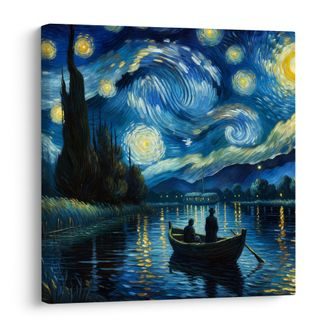 WANDBILD MAGISCHE NACHT AUF DEM WASSER - BILDER VON NATUR UND LANDSCHAFT - BILDER