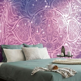 TAPETA INDICKÁ MANDALA S GALAKTICKÝM POZADÍM - TAPETY FENG SHUI - TAPETY