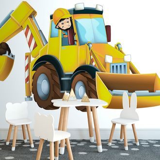 WALLPAPER CHILDREN'S EXCAVATOR - CHILDRENS WALLPAPERS - WALLPAPERS