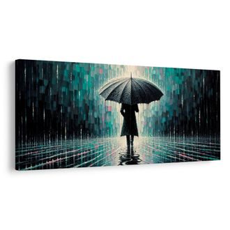 OBRAZ TAJEMNÁ POSTAVA V DEŠTI - OBRAZY LIDÍ - OBRAZY