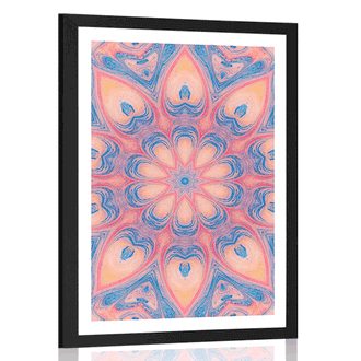 PLAKAT S PASPARTUJEM HIPNOTIČNA MANDALA - FENG SHUI - PLAKATI