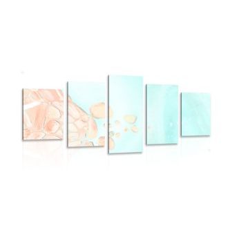 5-PIECE CANVAS PRINT SEA ABSTRACTION - ABSTRACT PICTURES - PICTURES