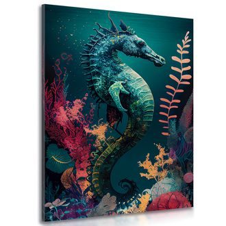 Canvas print surrealistic seahorse