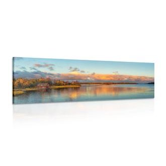 CANVAS PRINT SUNSET OVER THE LAKE - PICTURES - 🔥 TOTAL SALE 🔥