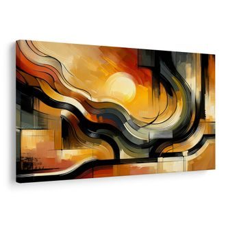 OBRAZ MODERNÍ SLUNEČNÍ HARMONIE - OBRAZY VÝCHOD A ZÁPAD SLUNCE - OBRAZY