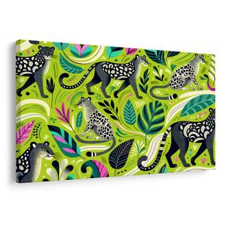 OBRAZ LEOPARDI V DŽUNGLI - OBRAZY KOČKY - OBRAZY