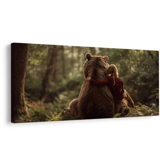 WANDBILD MÄDCHEN UND BÄR - WANDBILDER BÄREN - BILDER