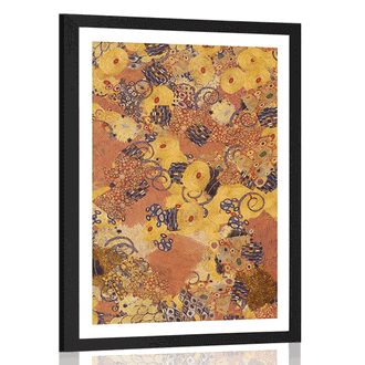 AFFICHE AVEC MONTURE ABSTRACTION INSPIRÉE DE G. KLIMT - ABSTRAIT ET À MOTIFS - AFFICHES