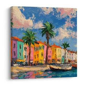 KÉP FESTŐI KIKÖTŐI HÁZAK - SZÍNES HÁZAK - KÉPEK