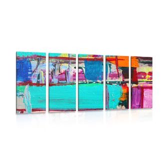 5-DÍLNÝ OBRAZ ABSTRAKTNÍ MALBA - ABSTRAKTNÍ OBRAZY - OBRAZY