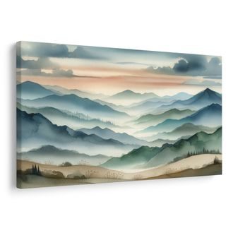 OBRAZ TICHÉ HORY V RANNÍ MLZE - OBRAZY HORY - OBRAZY