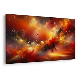 OBRAZ EXPLOZE RUDÉ ENERGIE - OBRAZY ABSTRAKTNÍ TVARY - OBRAZY