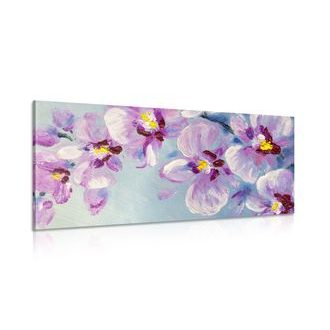 OBRAZ ROMANTICKÉ FIALOVÉ KVĚTY - OBRAZY KVĚTŮ - OBRAZY