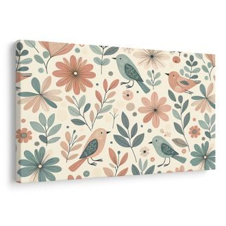 OBRAZ JARNÍ ZAHRADA S PTÁČKY - OBRAZY PODLE MOTIVU - OBRAZY