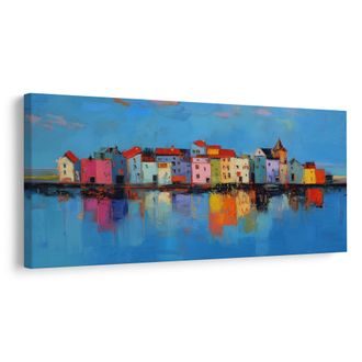 KÉP SZÍNES HÁZAK A VÍZ FELETT - SZÍNES HÁZAK - KÉPEK