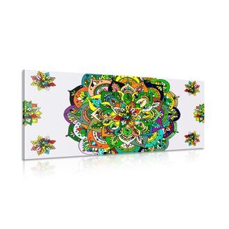 CANVAS PRINT GREEN MANDALA - PICTURES FENG SHUI - PICTURES