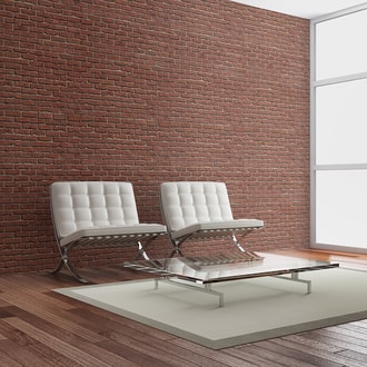 Photo wallpaper with red brick motif