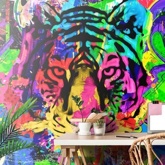 Wallpaper colorful tiger head