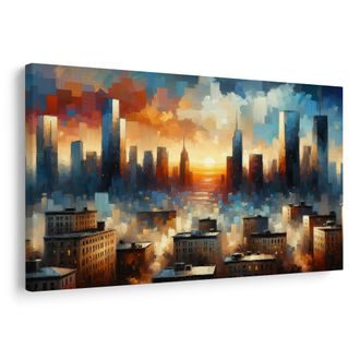 OBRAZ MĚSTO V ZÁŘI SLUNCE - OBRAZY MĚSTA - OBRAZY