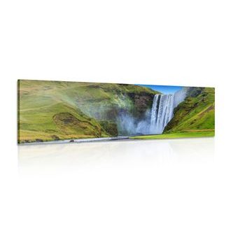CANVAS PRINT ICONIC WATERFALL IN ICELAND - PICTURES WATERFALL - PICTURES