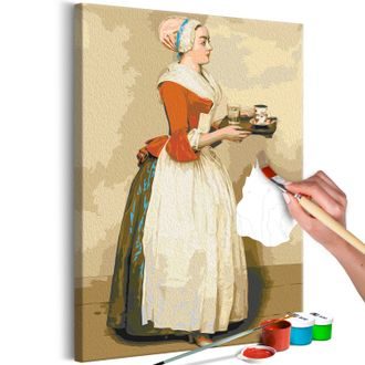Kép festése számok szerint J. Liotard reprodukciója - The Chocolate Girl