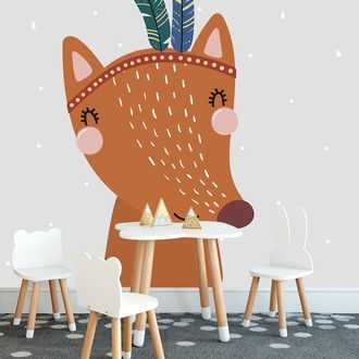 SELF ADHESIVE WALLPAPER CUTE FOX WITH FEATHERS - SELF-ADHESIVE WALLPAPERS - WALLPAPERS