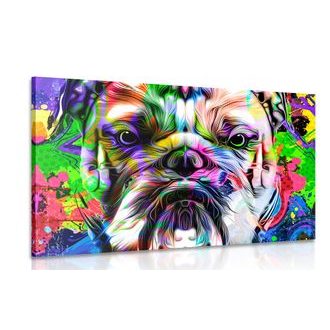 Wandbild Pop-Art-Bulldogge