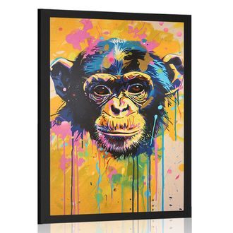 PLAKAT OPICA V IMITACIJI UMETNIŠKE SLIKE - OPICE - PLAKATI