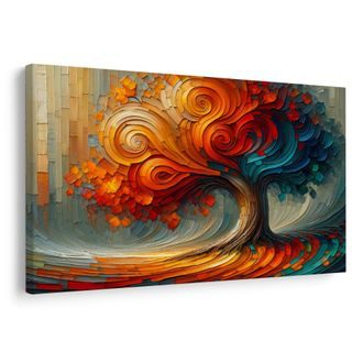 OBRAZ BAREVNÝ VÍR STROMU ŽIVOTA - OBRAZY STROMY ŽIVOTA - OBRAZY
