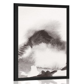 POSTER JAPANESE MOUNTAIN - BLACK AND WHITE - POSTERS