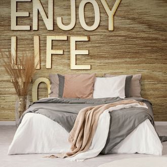 SAMOPRZYLEPNA TAPETA Z CYTATEM - ENJOY LIFE TODAY - TAPETY SAMOPRZYLEPNE - TAPETY